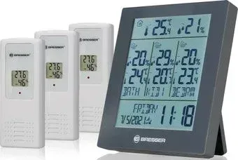 Bresser Temeo Hygro Quadro Prestige с тремя датчиками 78585 (белый)