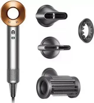 Dyson HD15 Supersonic (с переходником на евровилку, никель/медный)