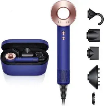 Dyson HD08 Supersonic (евровилка, синий/розовое золото)