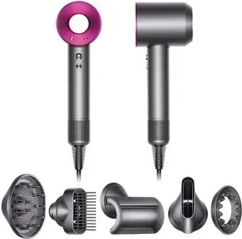 Dyson HD07 Supersonic (с переходником на евровилку, фуксия)