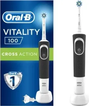 Oral-B Vitality 100 Cross Action D100.413.1 (с переходником на евровилку, черный)