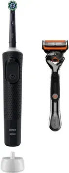 Oral-B Vitality Pro D103.413.3 Cross Action Protect X Clean Black + бритва Gillette Fusion ProGlide Flexball