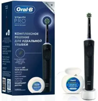 Oral-B Vitality Pro D103.413.3 + зубная нить (черный)