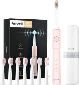Fairywill E11 (розовый, 8 насадок)