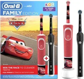 Oral-B Pro 1 Cross Action и Kids D16.513.1U + D100.410.2K (черный)
