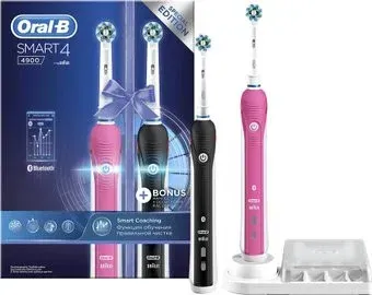 Oral-B Smart 4 4900 (черный+розовый)