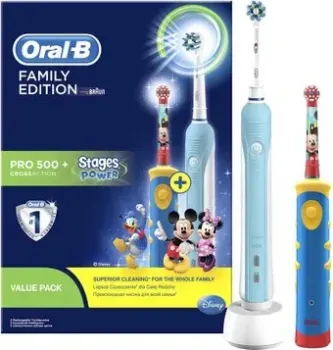 Oral-B Pro 500 Cross Action и Kids D16.513.1U + D10.513K