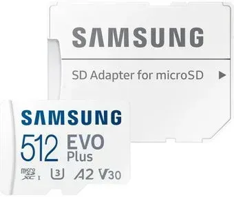 Samsung EVO Plus 2021 microSDXC 512GB (с адаптером)