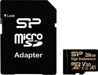 Silicon-Power Golden Series High Endurance microSDXC SP256GBSTXDV3V1HSP 256GB (с адаптером)