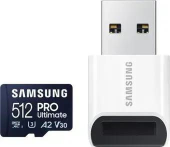 Samsung PRO Ultimate microSDXC 512GB (с кардридером)