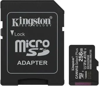 Kingston Canvas Select Plus microSDXC 256GB SDCS3/256GB (с адаптером)