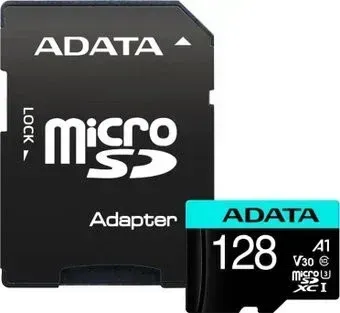 ADATA Premier Pro AUSDX128GUI3V30SA2-RA1 microSDXC 128GB (с адаптером)