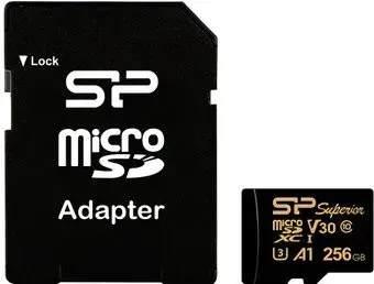 Silicon-Power Superior Golden A1 microSDXC SP256GBSTXDV3V1GSP 256GB