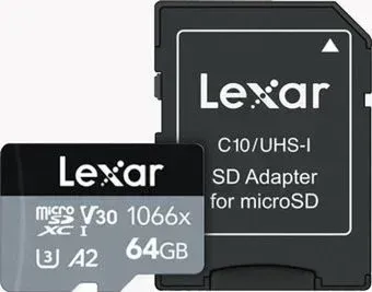 Lexar microSDXC LMS1066064G-BNANG 64GB (с адаптером)