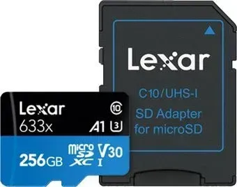 Lexar 633x microSDXC LSDMI256BB633A 256GB (с адаптером)