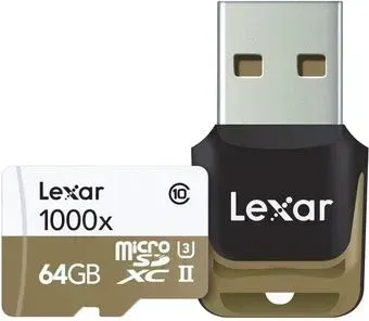 Lexar LSDMI64GCBEU1000R microSDXC 64GB (с кардридером)