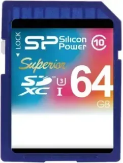 Silicon-Power SDXC UHS-I U3 (Class 10) 64GB (SP064GBSDXCU3V10)