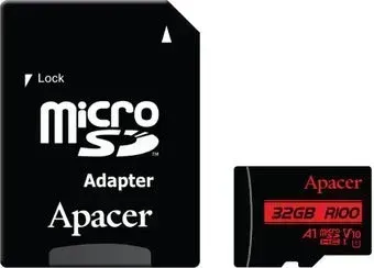 Apacer microSDHC AP32GMCSH10UB-R 32GB (с адаптером)