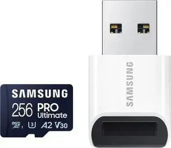 Samsung PRO Ultimate microSDXC 256GB (с кардридером)