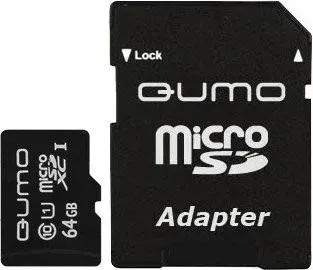 QUMO microSDXC UHS-1 64GB + адаптер (QM64GMICSDXC10U1)
