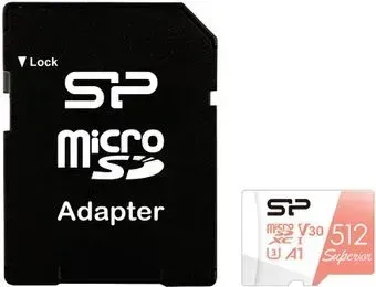 Silicon-Power Superior A1 microSDXC SP512GBSTXDV3V20SP 512GB