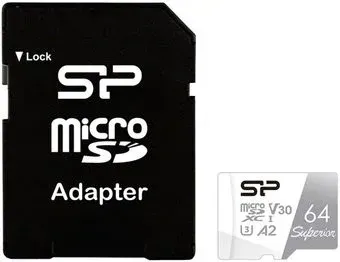 Silicon-Power Superior microSDXC SP064GBSTXDA2V20SP 64GB (с адаптером)