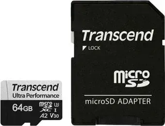 Transcend microSDXC 340S 64GB (с адаптером)