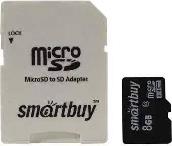 SmartBuy microSDHC SB8GBSDCL10-01_С 8GB (с адаптером)