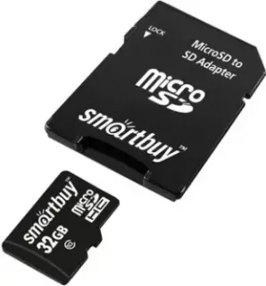 SmartBuy microSDHC SB32GBSDCL10-01LE 32GB (с адаптером)