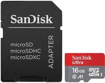 SanDisk Ultra SDSQUAR-016G-GN6MA microSDHC 16GB (с адаптером)
