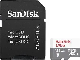 SanDisk Ultra SDSQUNS-128G-GN6TA microSDXC 128GB (с адаптером)