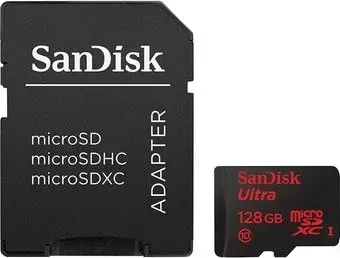 SanDisk Ultra SDSQUAR-128G-GN6IA microSDXC 128GB (с адаптером)