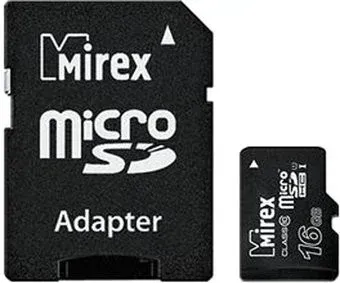 Mirex microSDHC UHS-I (Class 10) 16GB + адаптер [13613-ADSUHS16]