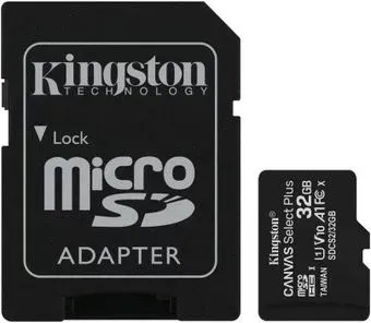 Kingston Canvas Select Plus microSDHC 32GB SDCS2/32GB (с адаптером)