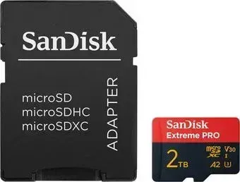 SanDisk Extreme PRO microSDXC SDSQXCD-2T00-GN6MA 2TB (с адаптером)