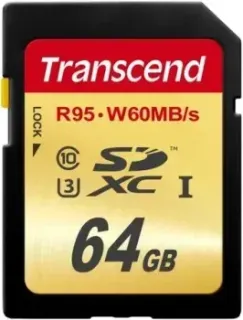 Transcend SDXC UHS-I U3 Class 10 64GB (TS64GSDU3)