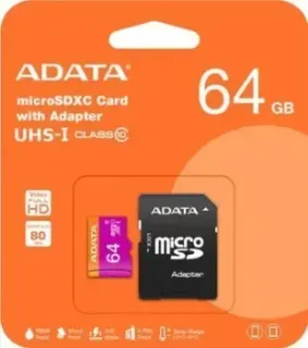 ADATA Premier microSDXC UHS-I U1 Class 10 64GB (AUSDX64GUICL10-RA1)