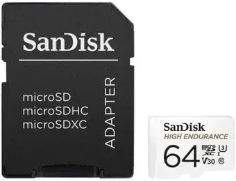 SanDisk High Endurance microSDXC SDSQQNR-064G-GN6IA 64GB (с адаптером)