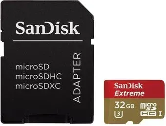 SanDisk Extreme microSDHC UHS-I U3 (Class 10) 32GB (SDSDQXN-032G-G46A)