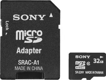 Sony microSDHC (Class 10) 32GB + адаптер (SR32NYAT)