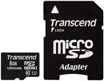 Transcend Ultimate microSDHC UHS-I U1 Class 10 8GB (TS8GUSDHC10U1)