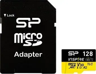 Silicon-Power Inspire microSDXC SP128GBSTXLA2V1NSP 128GB (с адаптером)