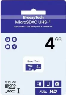 BreezyTech microSDHC Class 6 4GB (без адаптера)