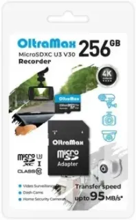 OltraMax Recorder microSDXC 256GB OM256GCSDXC10-U3-V30 (с адаптером)