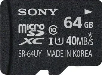 Sony microSDXC UHS-I (Class 10) 64GB (SR64UYAT)
