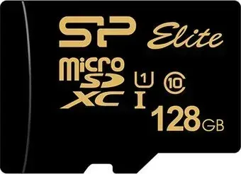 Silicon-Power Elite Gold microSDXC SP128GBSTXBU1V1GSP 128GB (с адаптером)