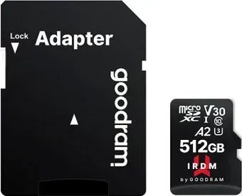 GOODRAM IRDM microSDXC IR-M2AA-5120R12 512GB (с адаптером)