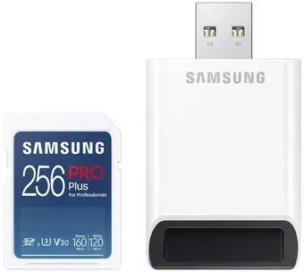 Samsung PRO Plus SDXC Card 256GB (с кардридером)