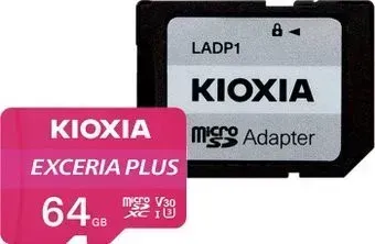 Kioxia Exceria Plus microSDXC LMPL1M064GG2 64GB (с адаптером)