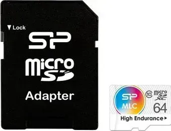 Silicon-Power High Endurance microSDXC SP064GBSTXIU3V10SP 64GB (с адаптером)